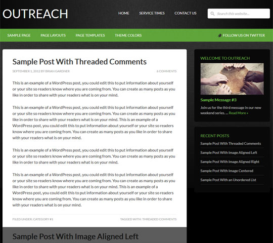 Outreach blog layout