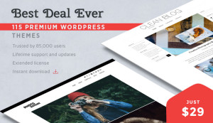 115 Premium WordPress themes for $29